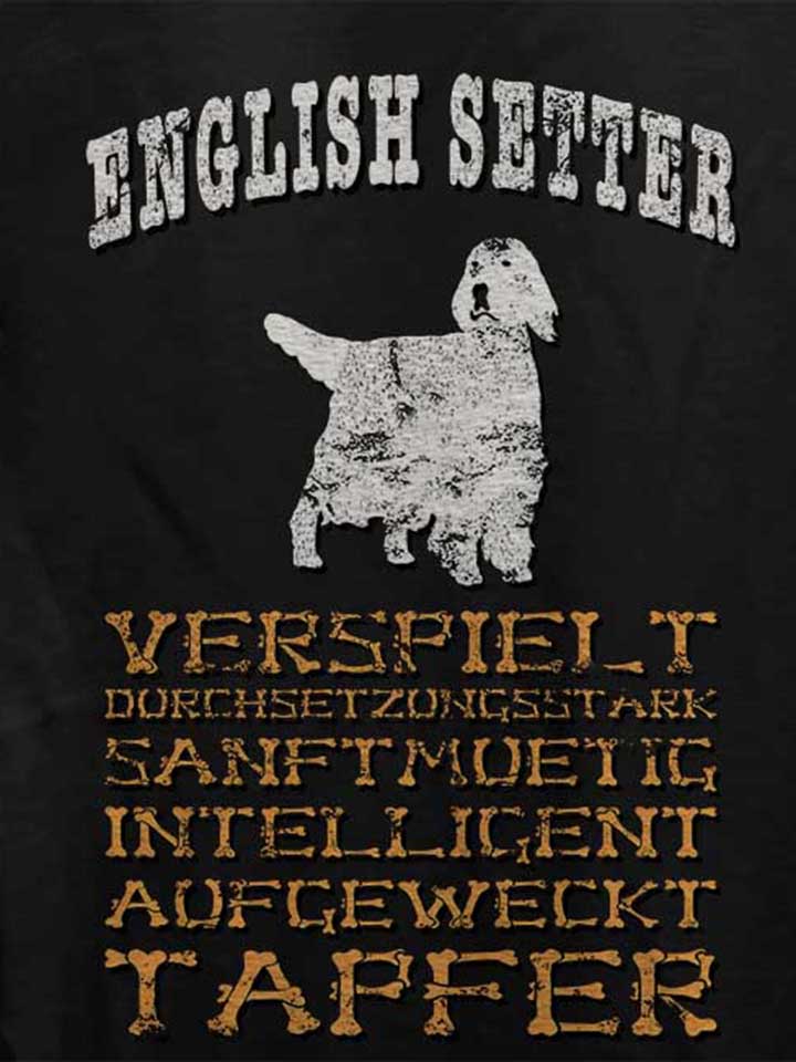 hund-english-setter-damen-t-shirt schwarz 4