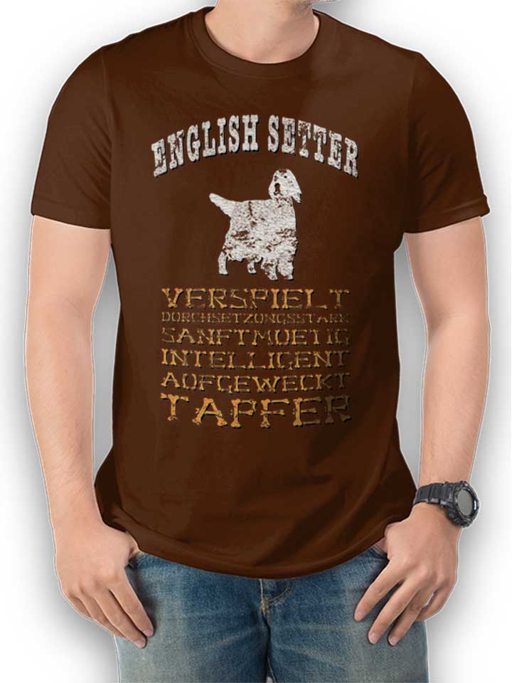 hund-english-setter-t-shirt braun 1