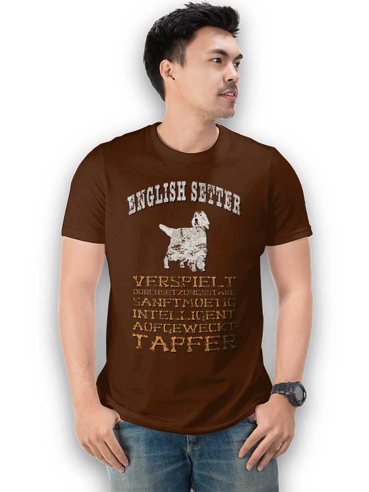 hund-english-setter-t-shirt braun 2