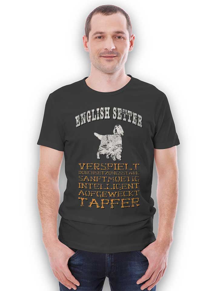 hund-english-setter-t-shirt dunkelgrau 2