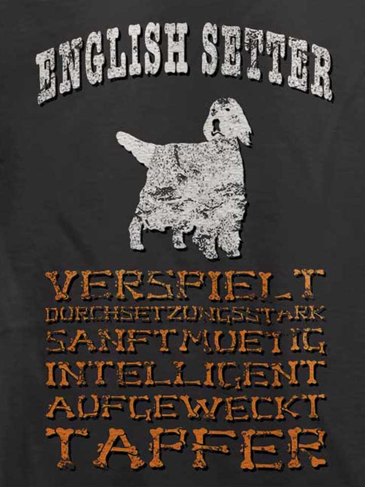 hund-english-setter-t-shirt dunkelgrau 4