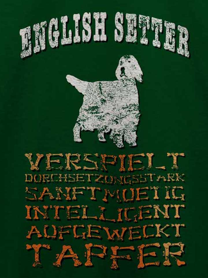 hund-english-setter-t-shirt dunkelgruen 4