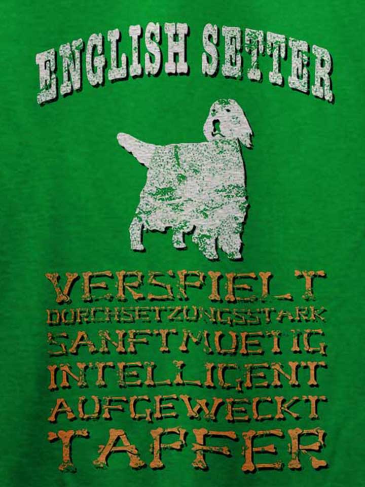 hund-english-setter-t-shirt gruen 4