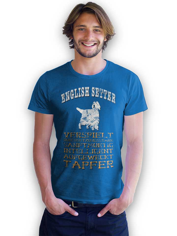 hund-english-setter-t-shirt royal 2