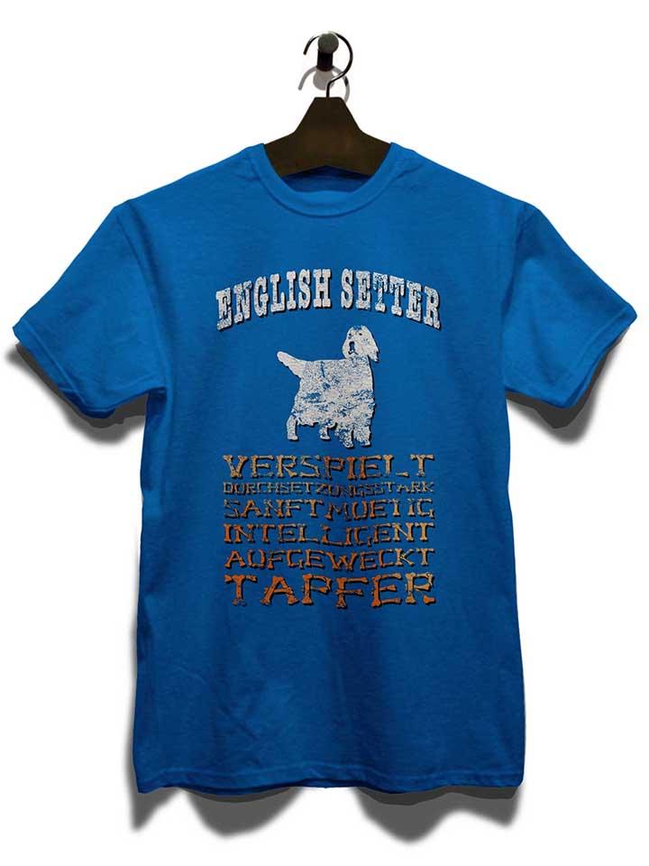 hund-english-setter-t-shirt royal 3