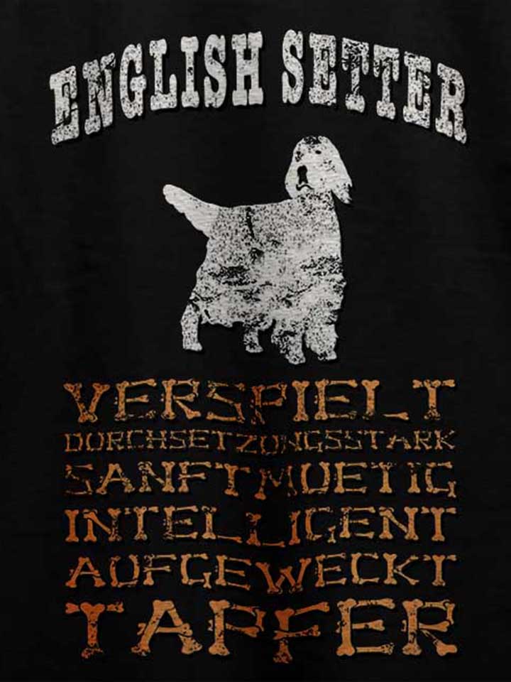 hund-english-setter-t-shirt schwarz 4