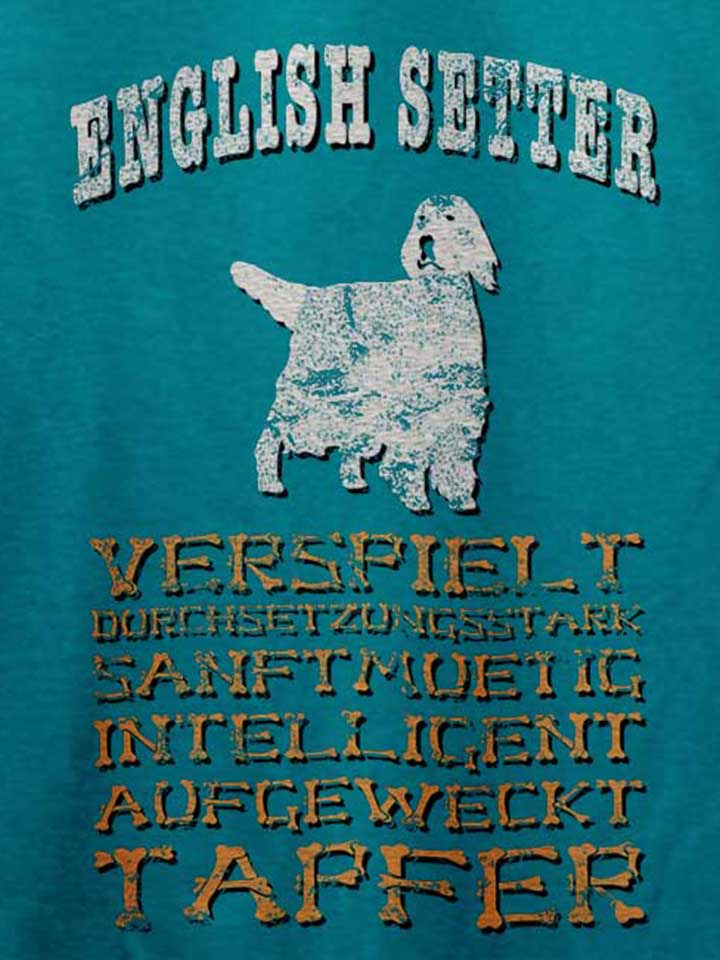 hund-english-setter-t-shirt tuerkis 4