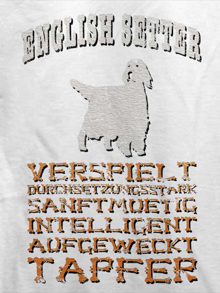 hund-english-setter-t-shirt weiss 4