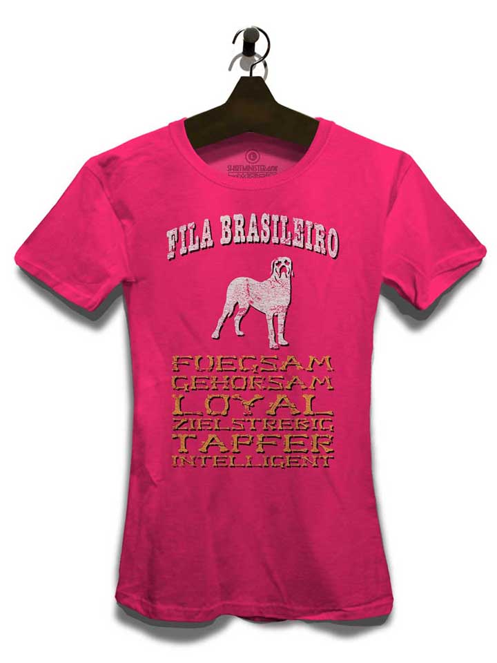 hund-fila-brasileiro-damen-t-shirt fuchsia 3