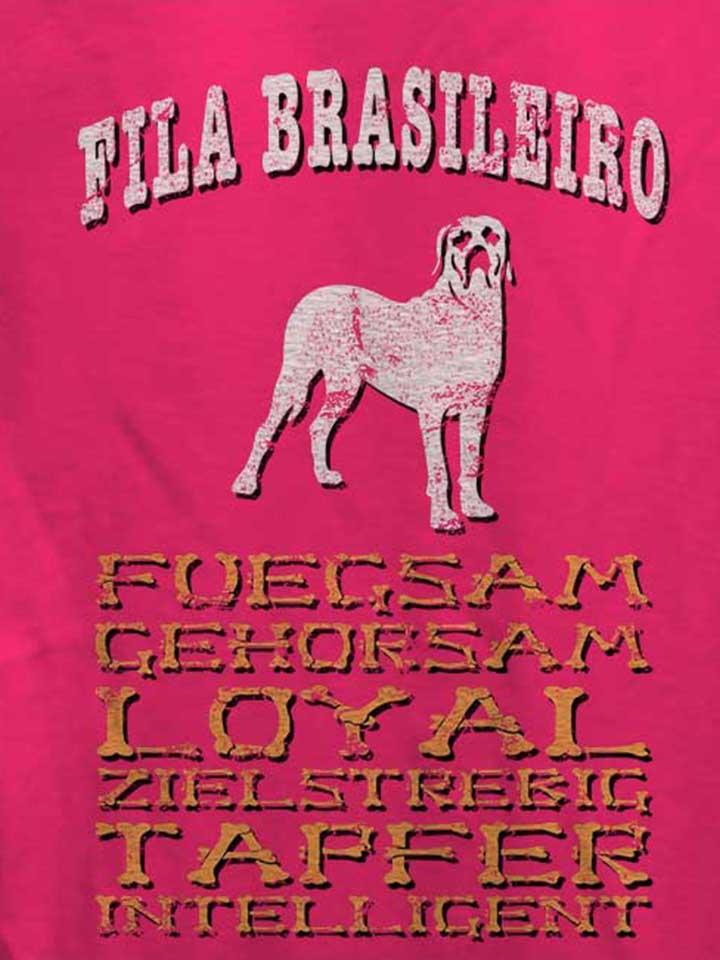 hund-fila-brasileiro-damen-t-shirt fuchsia 4