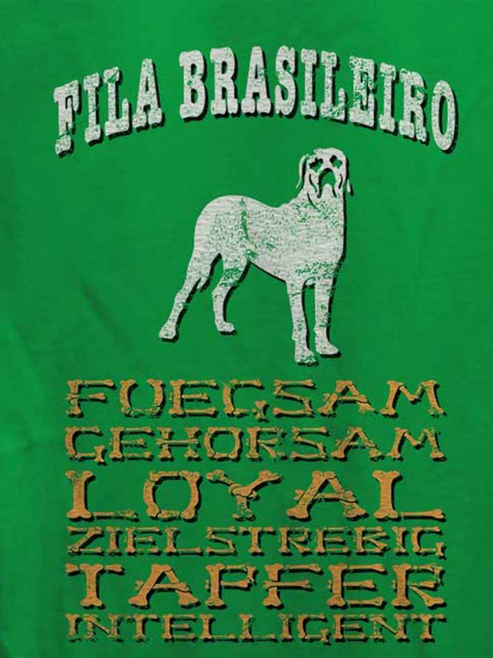 hund-fila-brasileiro-damen-t-shirt gruen 4