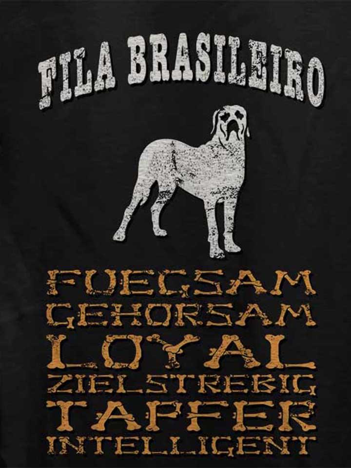 hund-fila-brasileiro-damen-t-shirt schwarz 4