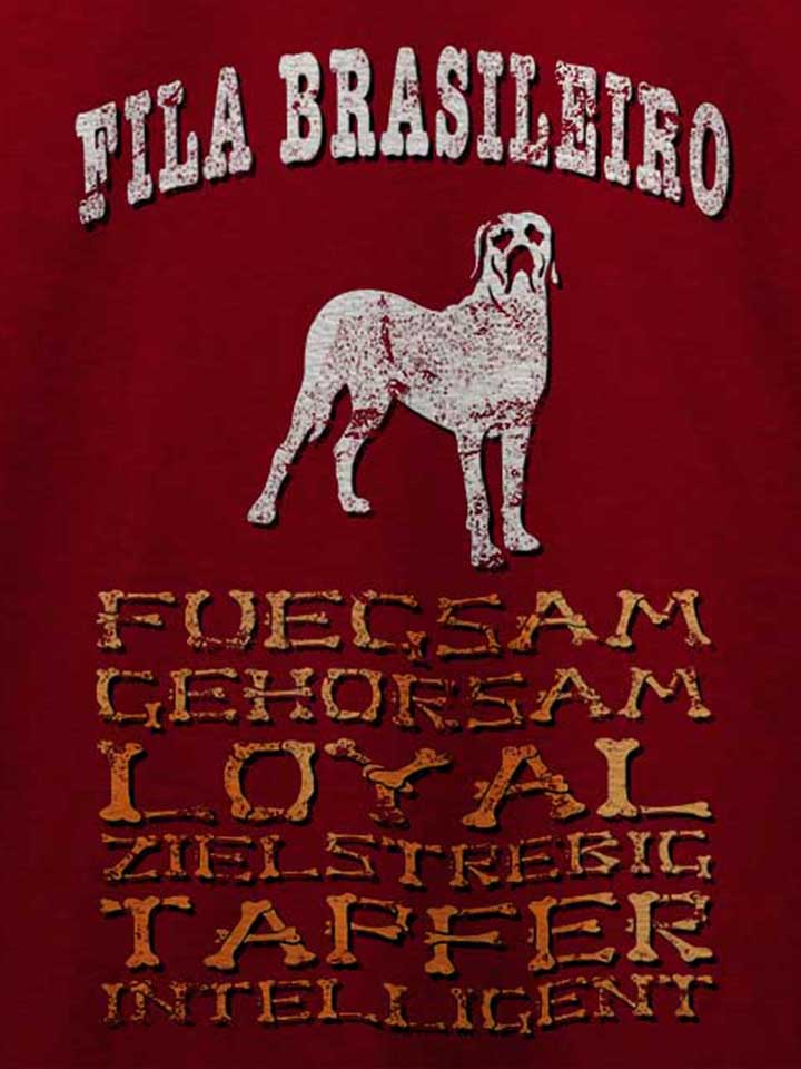 hund-fila-brasileiro-t-shirt bordeaux 4