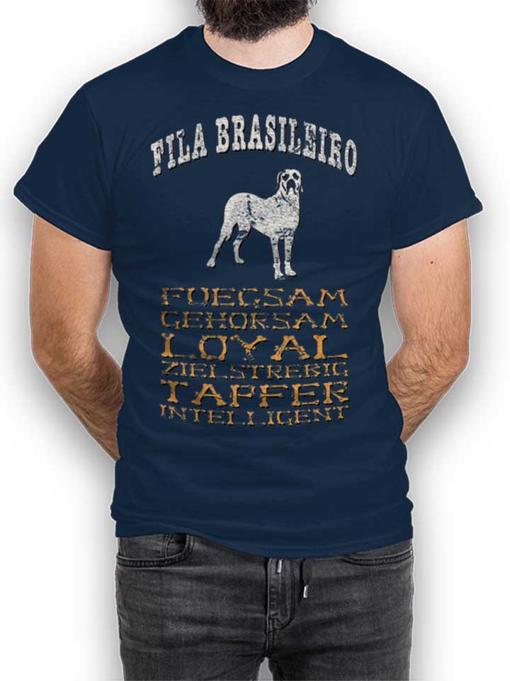 hund-fila-brasileiro-t-shirt dunkelblau 1