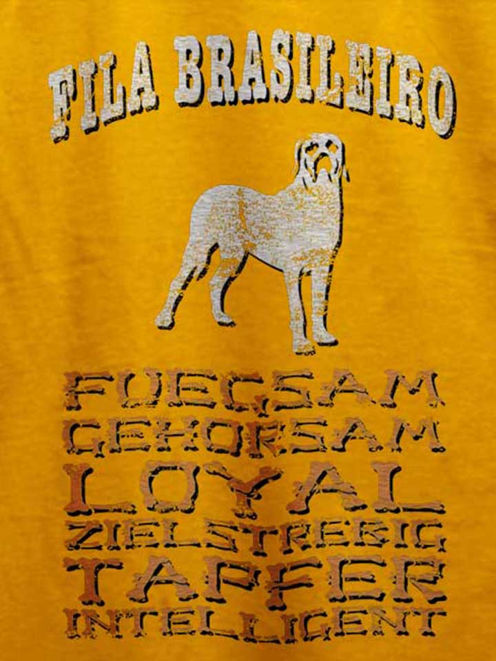 hund-fila-brasileiro-t-shirt gelb 4