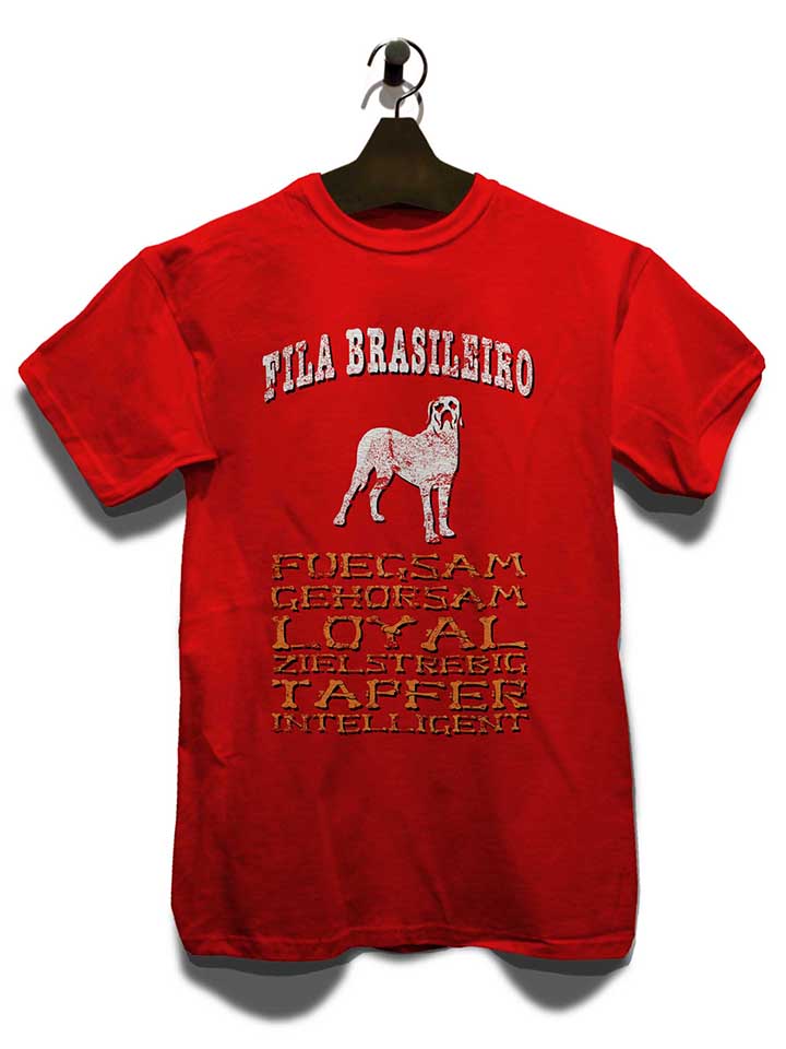 hund-fila-brasileiro-t-shirt rot 3