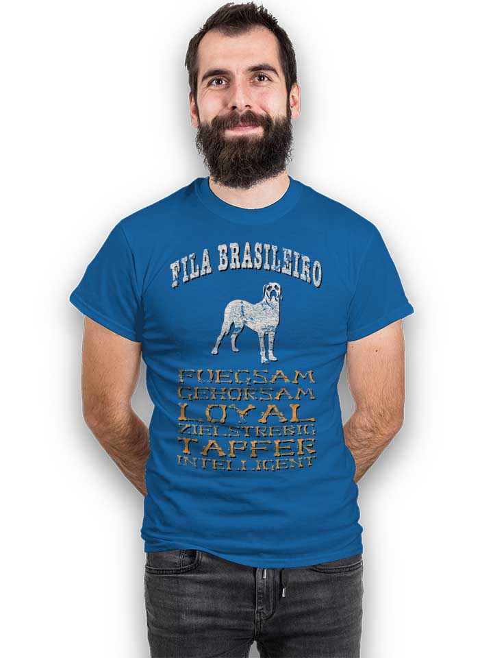 hund-fila-brasileiro-t-shirt royal 2
