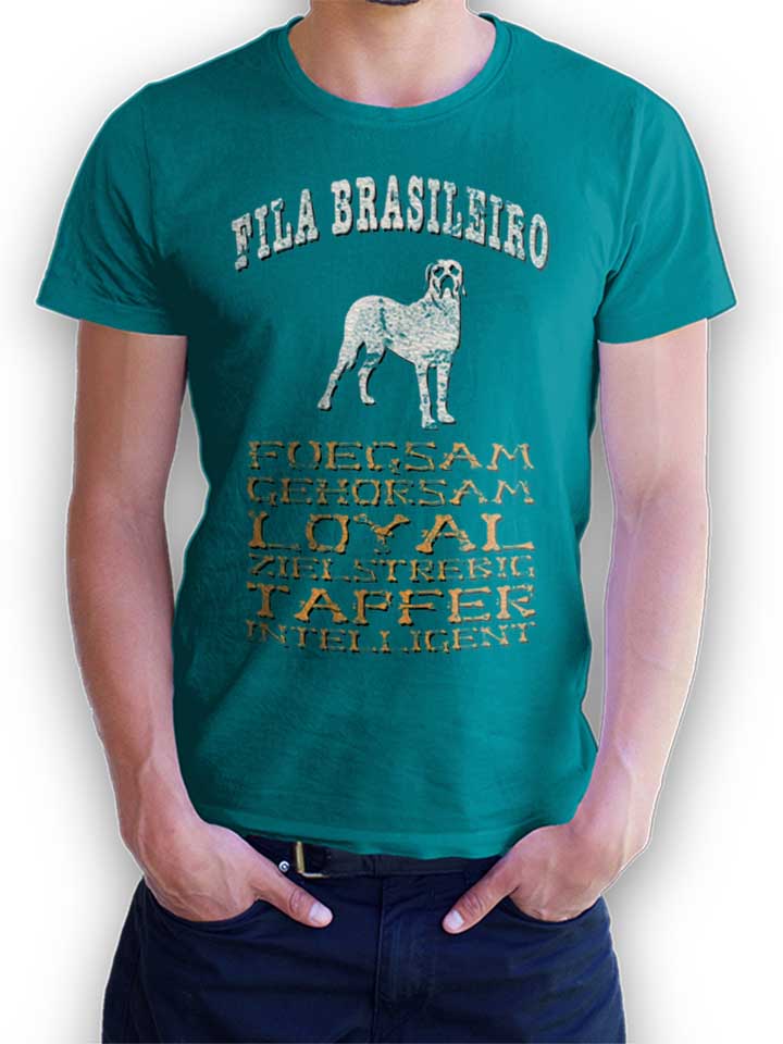 hund-fila-brasileiro-t-shirt tuerkis 1