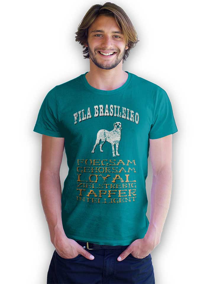 hund-fila-brasileiro-t-shirt tuerkis 2