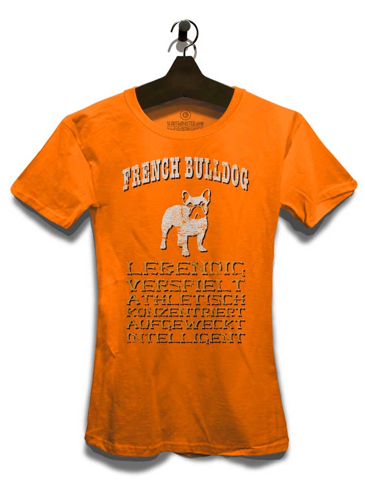 hund-french-bulldog-damen-t-shirt orange 3