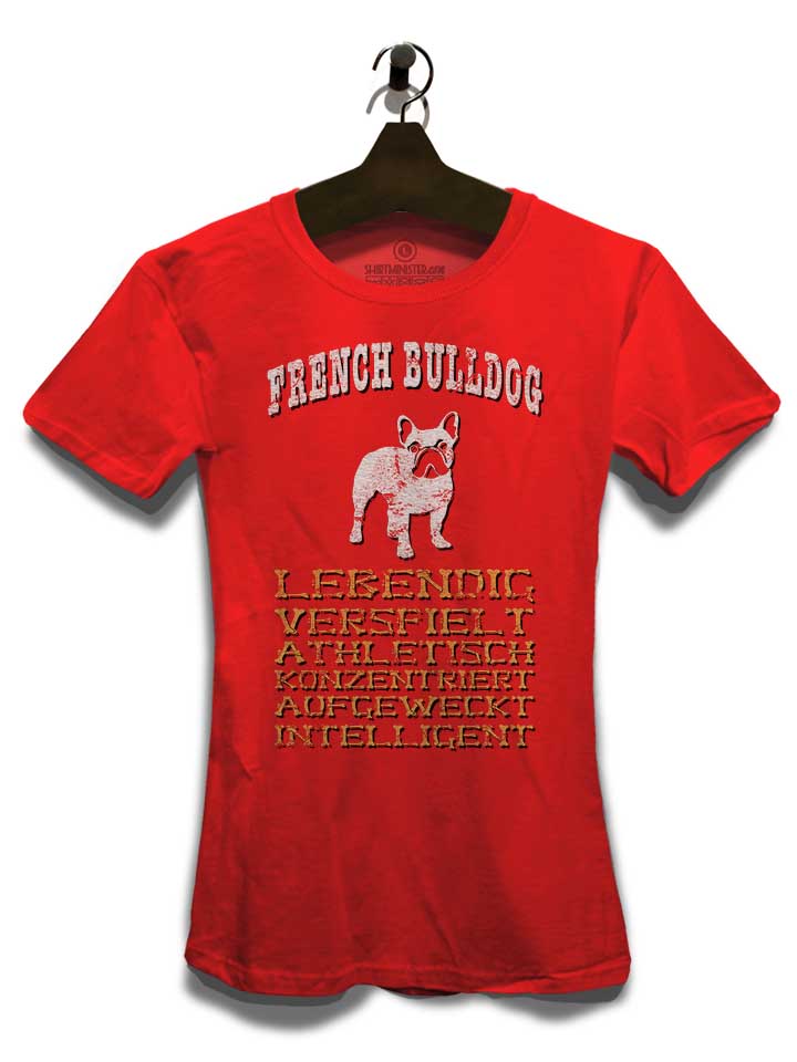 hund-french-bulldog-damen-t-shirt rot 3