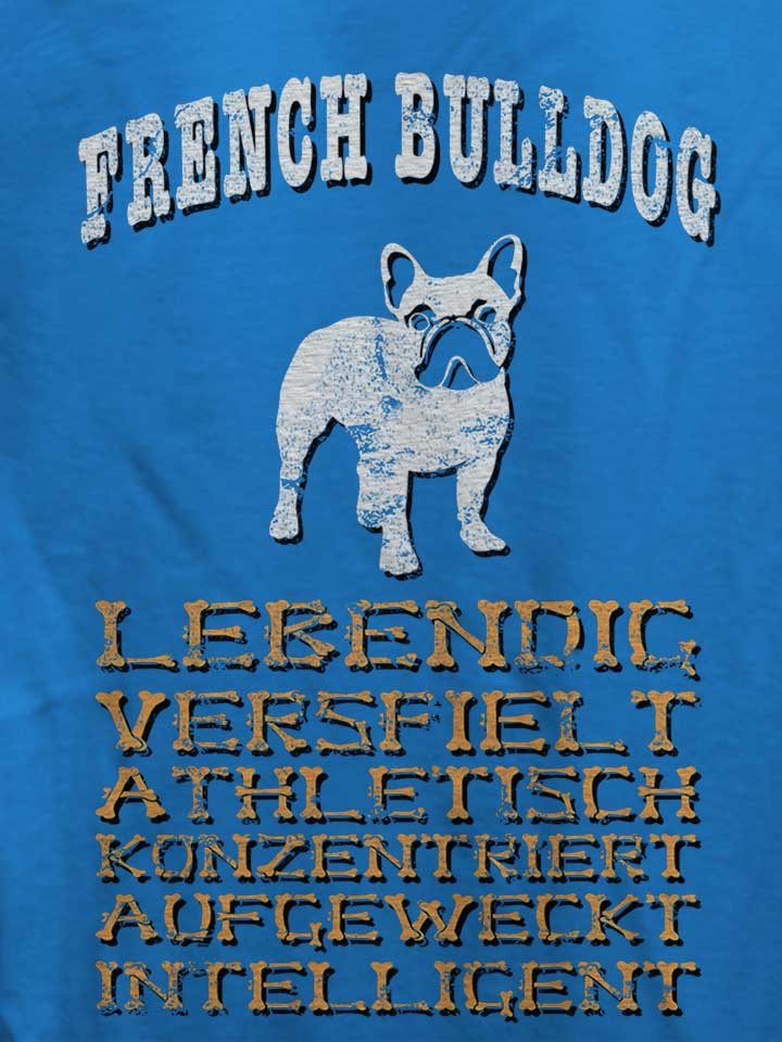 hund-french-bulldog-damen-t-shirt royal 4
