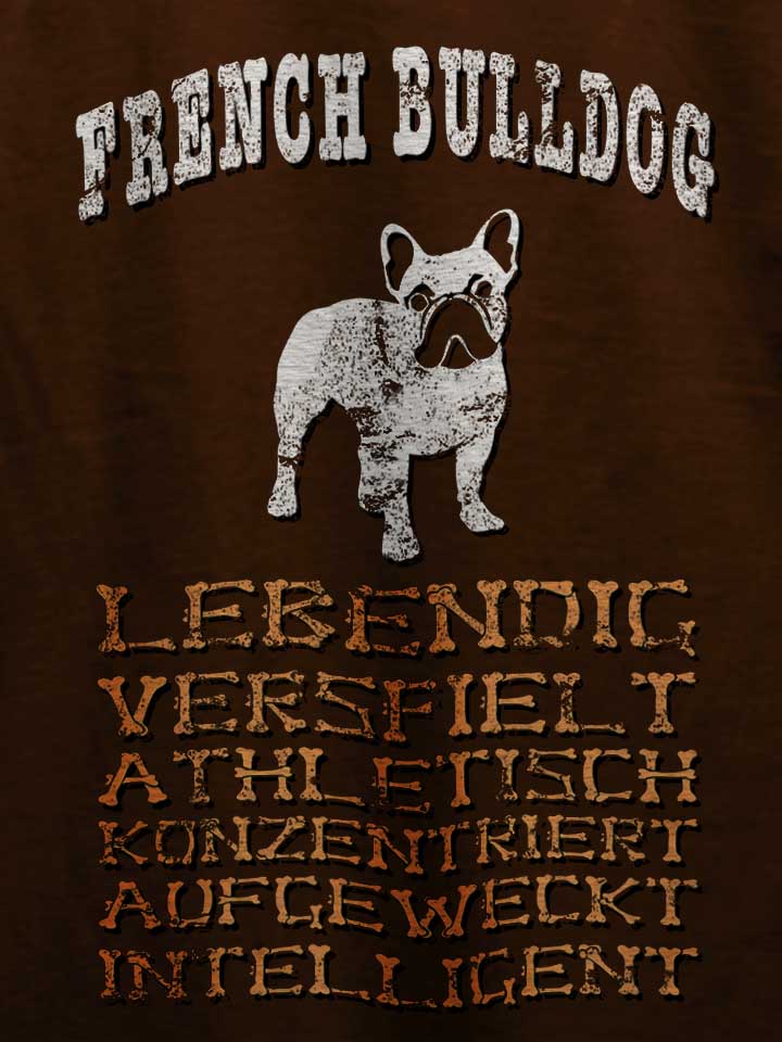 hund-french-bulldog-t-shirt braun 4