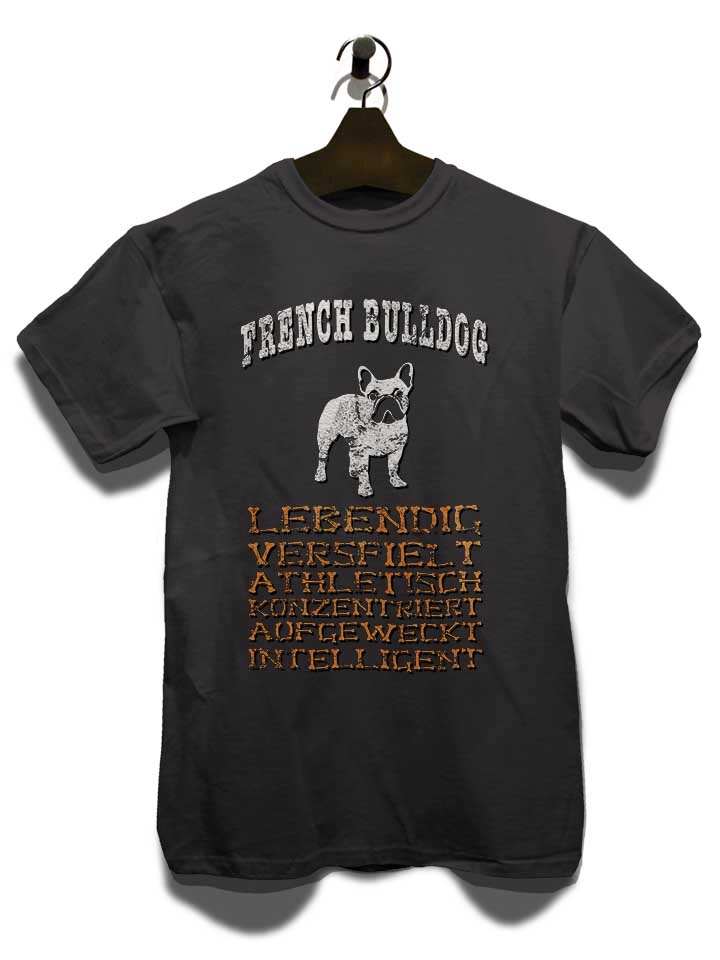 hund-french-bulldog-t-shirt dunkelgrau 3