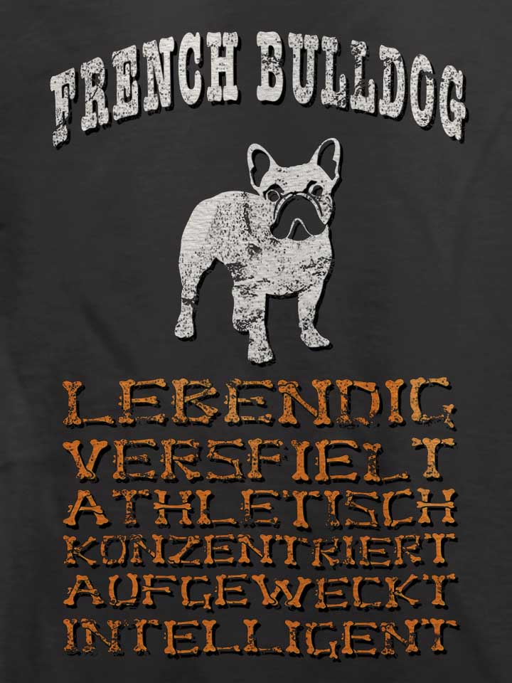 hund-french-bulldog-t-shirt dunkelgrau 4
