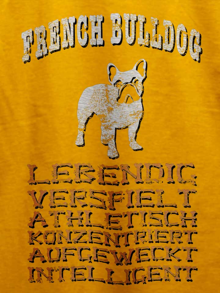 hund-french-bulldog-t-shirt gelb 4