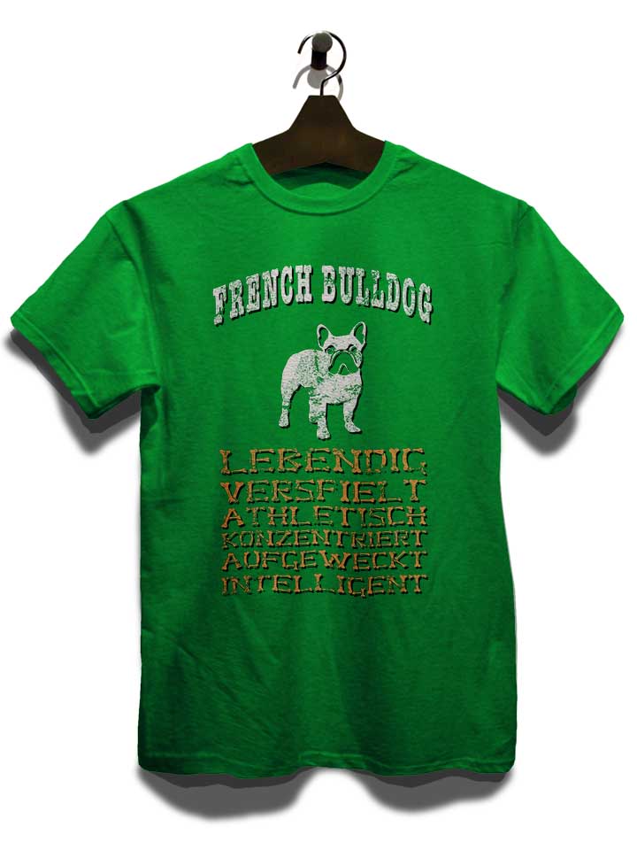 hund-french-bulldog-t-shirt gruen 3