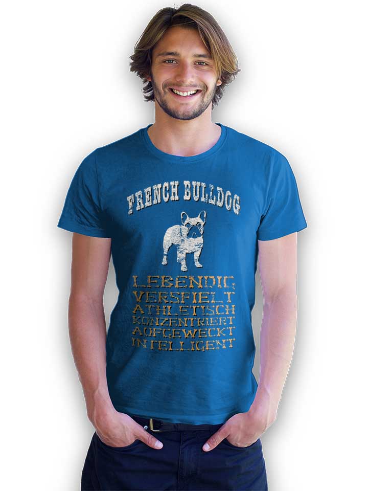 hund-french-bulldog-t-shirt royal 2
