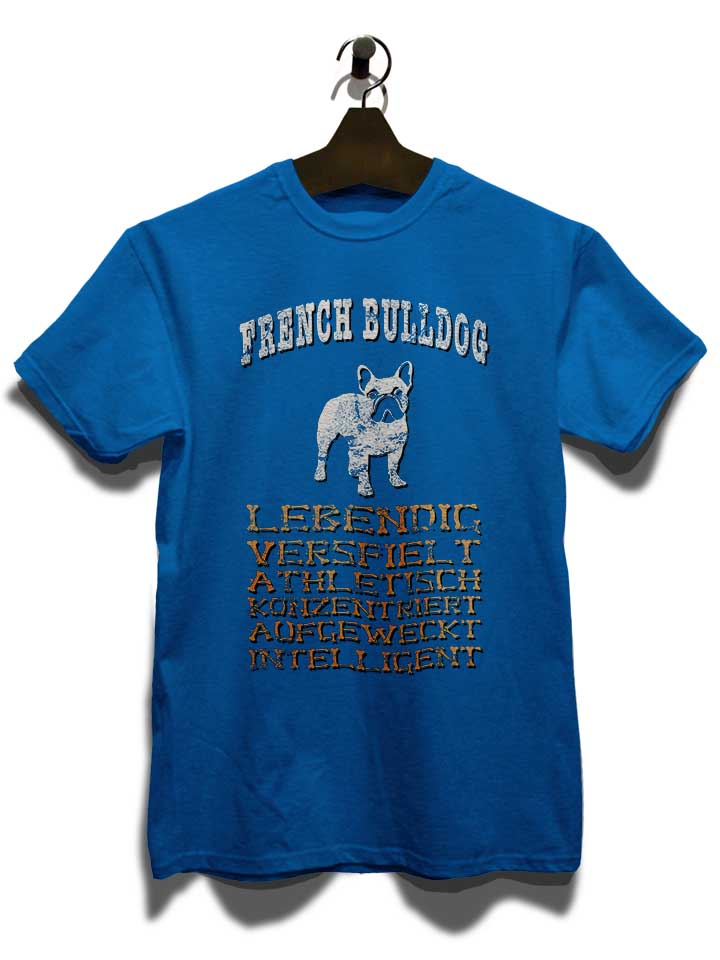 hund-french-bulldog-t-shirt royal 3