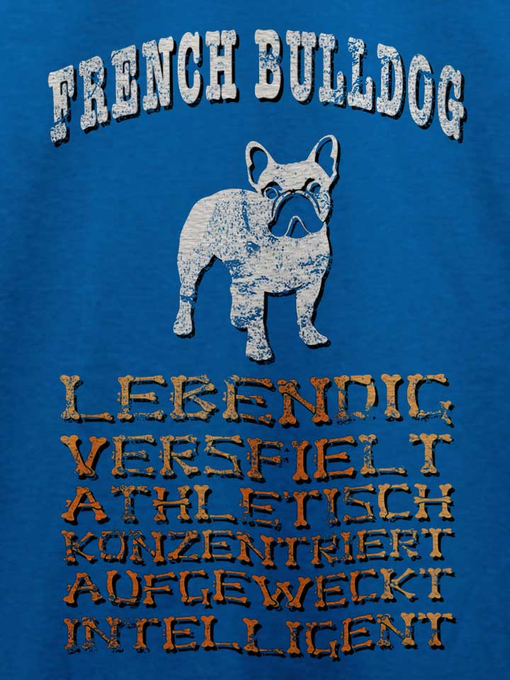 hund-french-bulldog-t-shirt royal 4