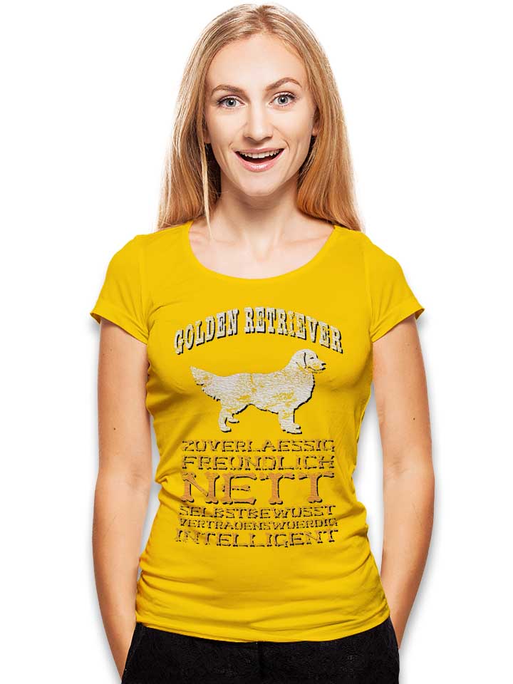 hund-golden-retriever-damen-t-shirt gelb 2