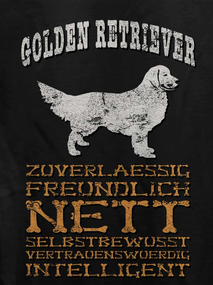 hund-golden-retriever-damen-t-shirt schwarz 4