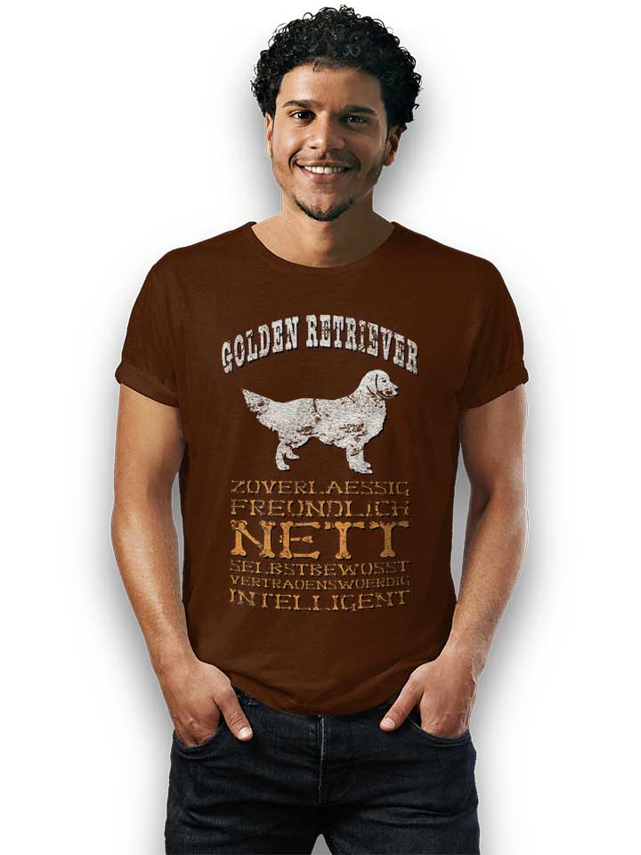 hund-golden-retriever-t-shirt braun 2