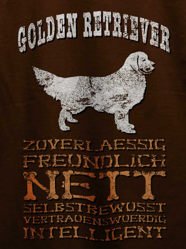 hund-golden-retriever-t-shirt braun 4