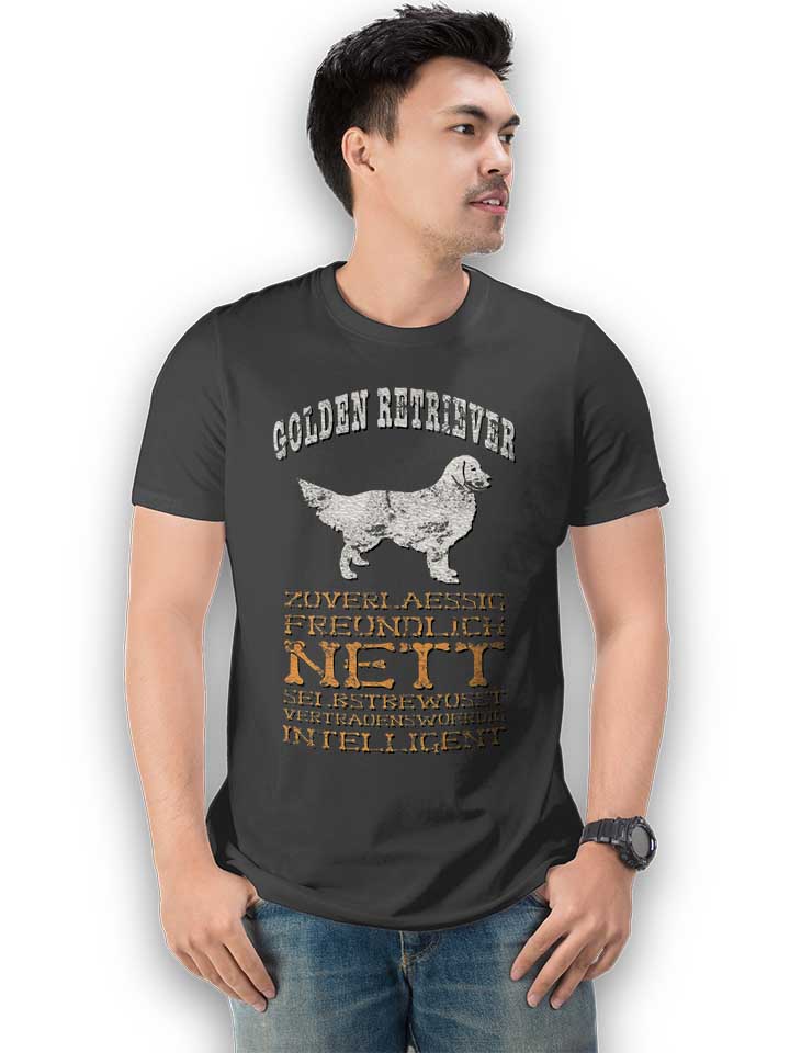 hund-golden-retriever-t-shirt dunkelgrau 2