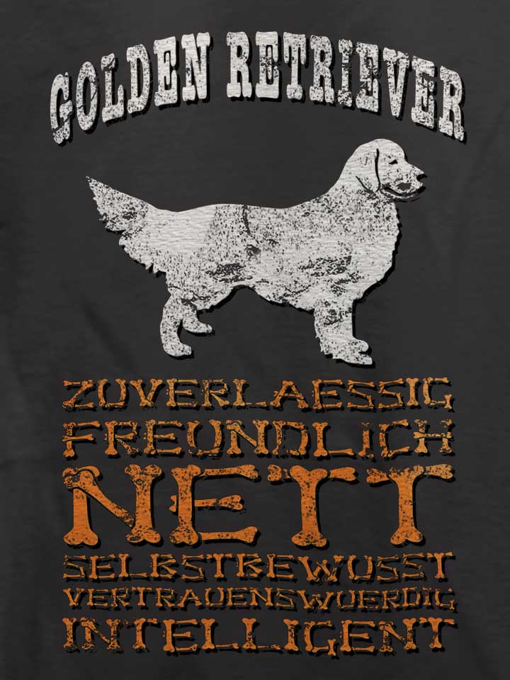 hund-golden-retriever-t-shirt dunkelgrau 4