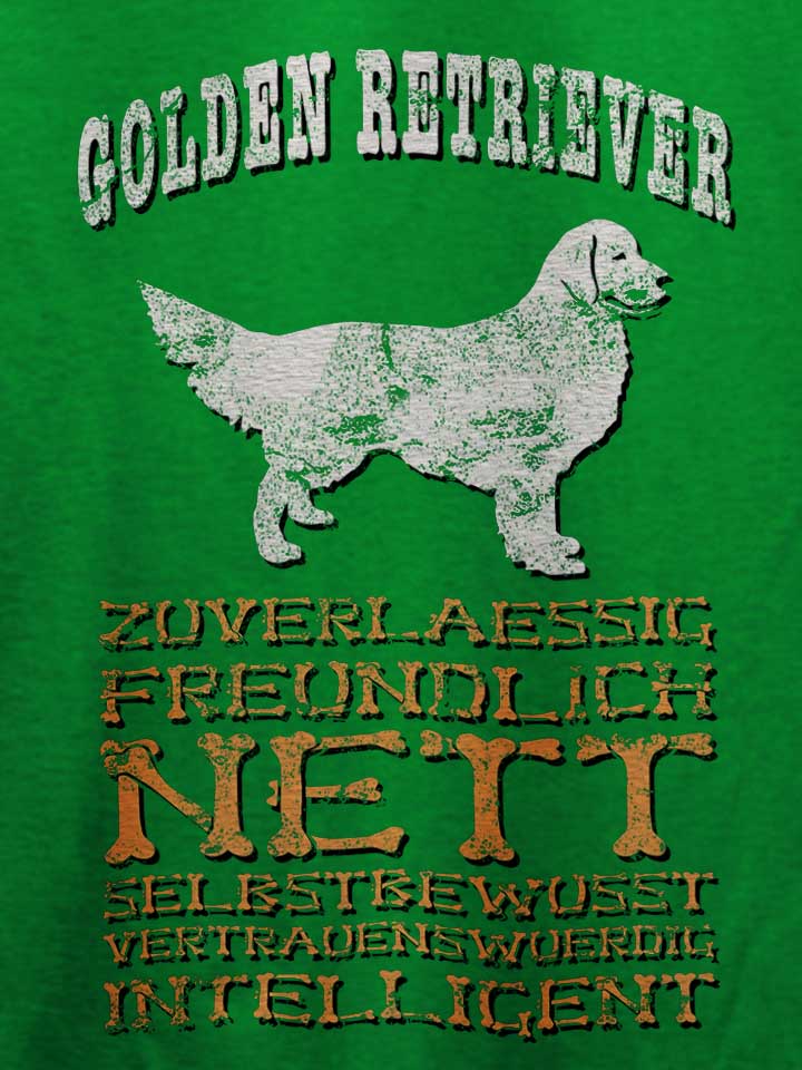 hund-golden-retriever-t-shirt gruen 4
