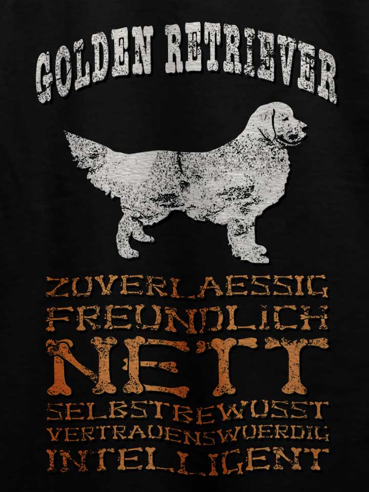hund-golden-retriever-t-shirt schwarz 4