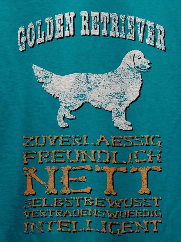 hund-golden-retriever-t-shirt tuerkis 4