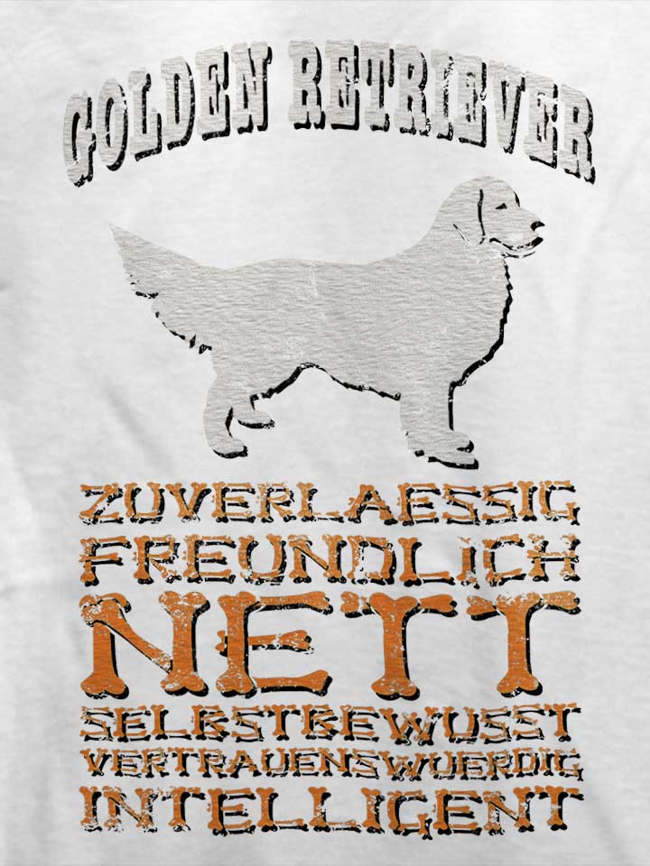 hund-golden-retriever-t-shirt weiss 4