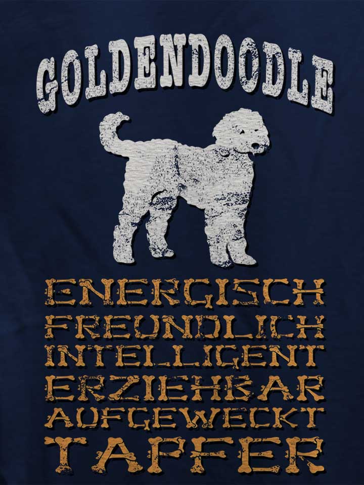 hund-goldendoodle-damen-t-shirt dunkelblau 4