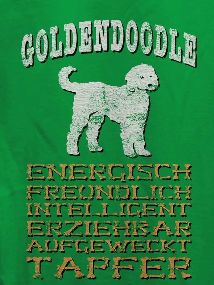 hund-goldendoodle-damen-t-shirt gruen 4