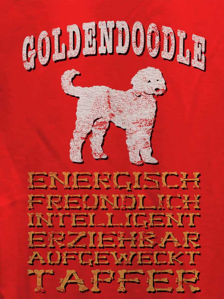 hund-goldendoodle-damen-t-shirt rot 4
