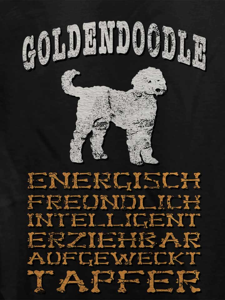 hund-goldendoodle-damen-t-shirt schwarz 4