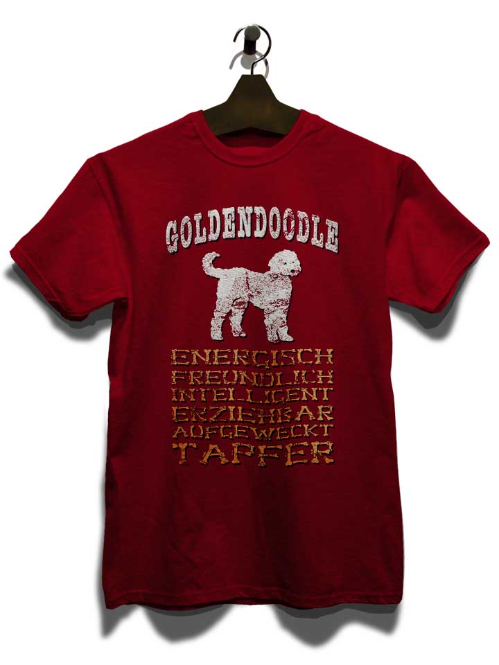 hund-goldendoodle-t-shirt bordeaux 3