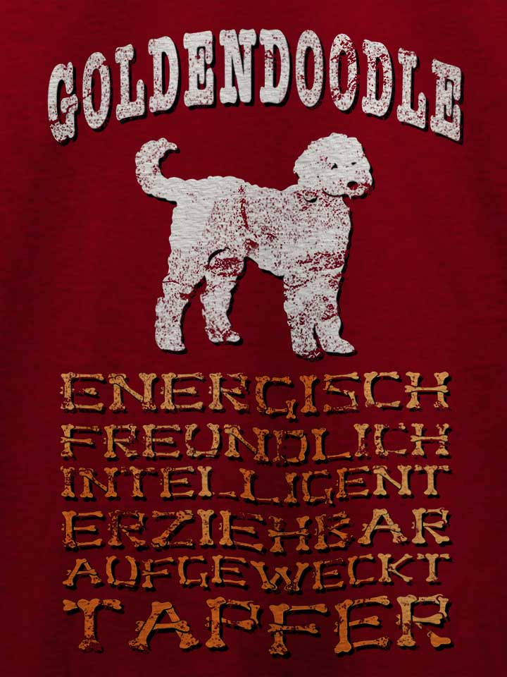 hund-goldendoodle-t-shirt bordeaux 4